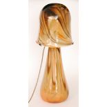 Jean Claude Navaro - Biot - A large blown glass table lamp circa 1970 of tapered cylindrical form