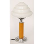 Unknown - A bakelite and chrome table lamp,