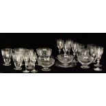Thomas Webb & Sons - A part suite of clear crystal glass comprising fifteen wine glasses,
