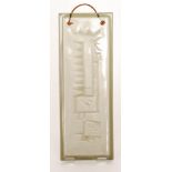 John Kall - Elme - A post war glass suncatcher of rectangular form,