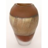 Adam Aaronson - A studio glass vase of shouldered ovoid form,