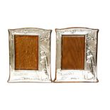 Charles Green & Co Ltd - A pair of hallmarked silver rectangular easel photograph frames each