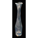 Sven Palmqvist - Orrefors - A post war Selena glass vase of slender waisted form in a pale milky