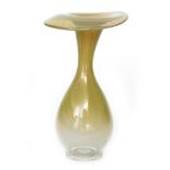 Ingeborg Lundin - Orrefors - A post war glass Trilby vase of footed ovoid form rising to a slender