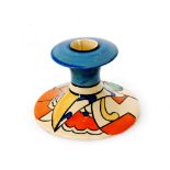 Clarice Cliff - Zap - A shape 310 candlestick circa 1930,