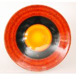 Alan Clarke - Poole Pottery - A large contemporary Living Glaze Planets charger entitled Pluto,