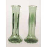 Stuart & Sons - A pair of early 20th Century glass vases,