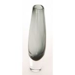 Sven Palmqvist - Orrefors - A Scandinavian glass vase of slender sleeve form heavily cased in