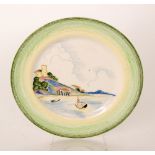 Clarice Cliff - Crayon Scenes - A circular plate circa 1934,