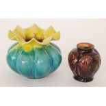 Linthorpe Pottery - Two small vases,