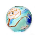 Clarice Cliff - Inspiration Rose - A shape 370 Globe vase circa 1930,