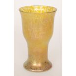 Loetz - An early 20th Century glass vase of goblet form in a Candia Papillon Iridescent finish,