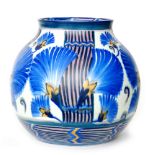 Carlton Ware - A large 1930s shape 463 vase decorated in the Handcraft Flowering Papyrus pattern,