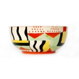 Clarice Cliff - Sunspots - A large Holborn fruit bowl,
