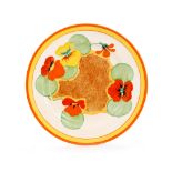 Clarice Cliff - Nasturtium - A large circular plate circa 1933,