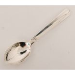 Just Andersen for Georg Jensen - A modern hallmarked silver dessert spoon in the Acadia Blok