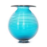 Bob Crooks - A large contemporary Venetian glass vase of ovoid form below a wide flat rim all