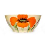 Clarice Cliff - Delecia Poppy - A Havre shape fruit bowl circa 1932,