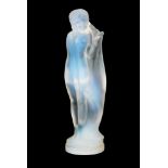 Lucille Sevin - Etling - An glass figure titled Nu Aux Longs Cheveux circa 1932, Model 86,