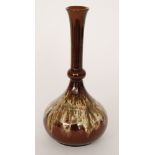 Christopher Dresser - Linthorpe Pottery - A shape 106 vase of globe and shaft form with a knop to