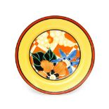 Clarice Cliff - Applique Blossom - A circular plate circa 1931,