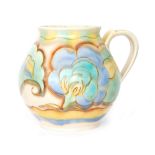 Carlton Ware - A 1930s Art Deco shape 496 flower jug decorated in the Tubelined Flower pattern,