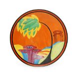 Clarice Cliff - Applique Monsoon - A dish form plate circa 1931 hand painted with a stylised