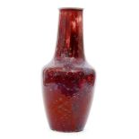 Ruskin Pottery - A large high fired vase of high shouldered form with a flared collar neck,