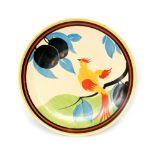 Clarice Cliff - Applique Bird of Paradise - A large dish form wall plaque circa 1931,