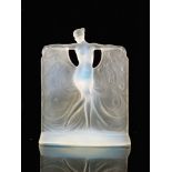 Sabino - An Art Deco Suzanne Au Bain glass opalescent figure depicting a nude female with her arms