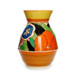 Clarice Cliff - Gardenia (Orange) - A shape 360 vase circa 1931,