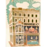 Eric Ravilious (1903-1942) - An illustrated book plate depicting the Hooper & Co,