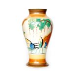 Clarice Cliff - Cornwall - A large shape 14 Mei Ping vase circa 1933 hand painted with a stylised