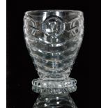 Irene Stevens - Webb Corbett - A large post war clear crystal glass vase of ovoid form with large