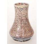 Cobridge Pottery - A contemporary low bellied vase decorated with an all over streaked and mottled