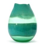 Kenzo - Salviati - A contemporary Veneti glass vase of ovoid form with compressed neck,