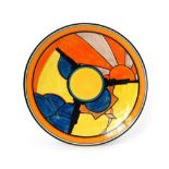 Clarice Cliff - Sunray (Night & Day) - A large dish form plate circa 1929,