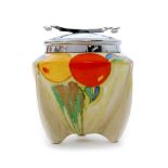 Clarice Cliff - Delecia Citrus - A shape 478 preserve pot circa 1932,