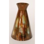 Christopher Dresser - Linthorpe Pottery - A shape 281 vase of conical form with a collar neck