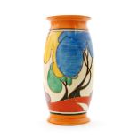 Clarice Cliff - Blue Autumn - A large shape 264 vase circa 1930 of footed swollen ovoid form with