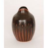 Colin Melbourne - Beswick - A post war shape 1399 vase with beaked lip decorated with a light brown