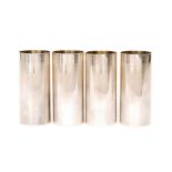 Desmond Clen-Murphy - Four 1960s hallmarked silver beakers or high balls each of plain cylincrical