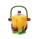 Clarice Cliff - My Garden - A shape 673 biscuit barrel circa 1934 of ovoid form with relief moulded