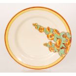 Clarice Cliff - Sunshine - A circular plate circa 1931,