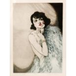 Frank Martin (1921-2005) - 'Lya de Putti', a coloured copper plate etching, signed,