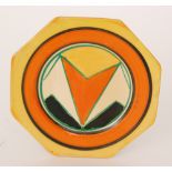 Clarice Cliff - New Flag - An octagonal side plate circa 1930,