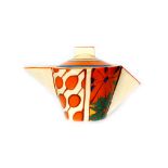 Clarice Cliff - Umbrellas & Rain - A Conical shape teapot circa 1929,