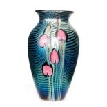 Richard Golding - Okra - A large limited edition studio glass vase of high shouldered form to a