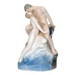Theodor Landberg - Royal Copenhagen - A large figurine 'The Rock and the Wave' formed as an