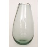 Geoffrey Baxter - Whitefriars - A post war glass vase of ovoid form to an angular polished rim in a